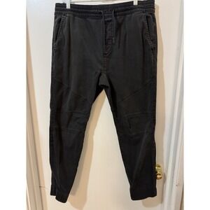 Hollister Mens Skinny Jogger Cargo Pants Washed Black Advanced Stretch XL